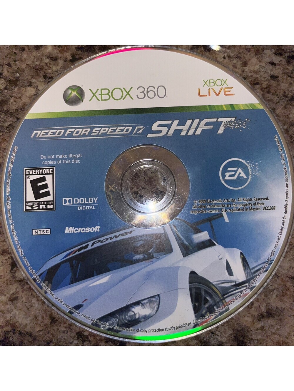 Need For Speed Shift XBOX 360 Replacement Disc
